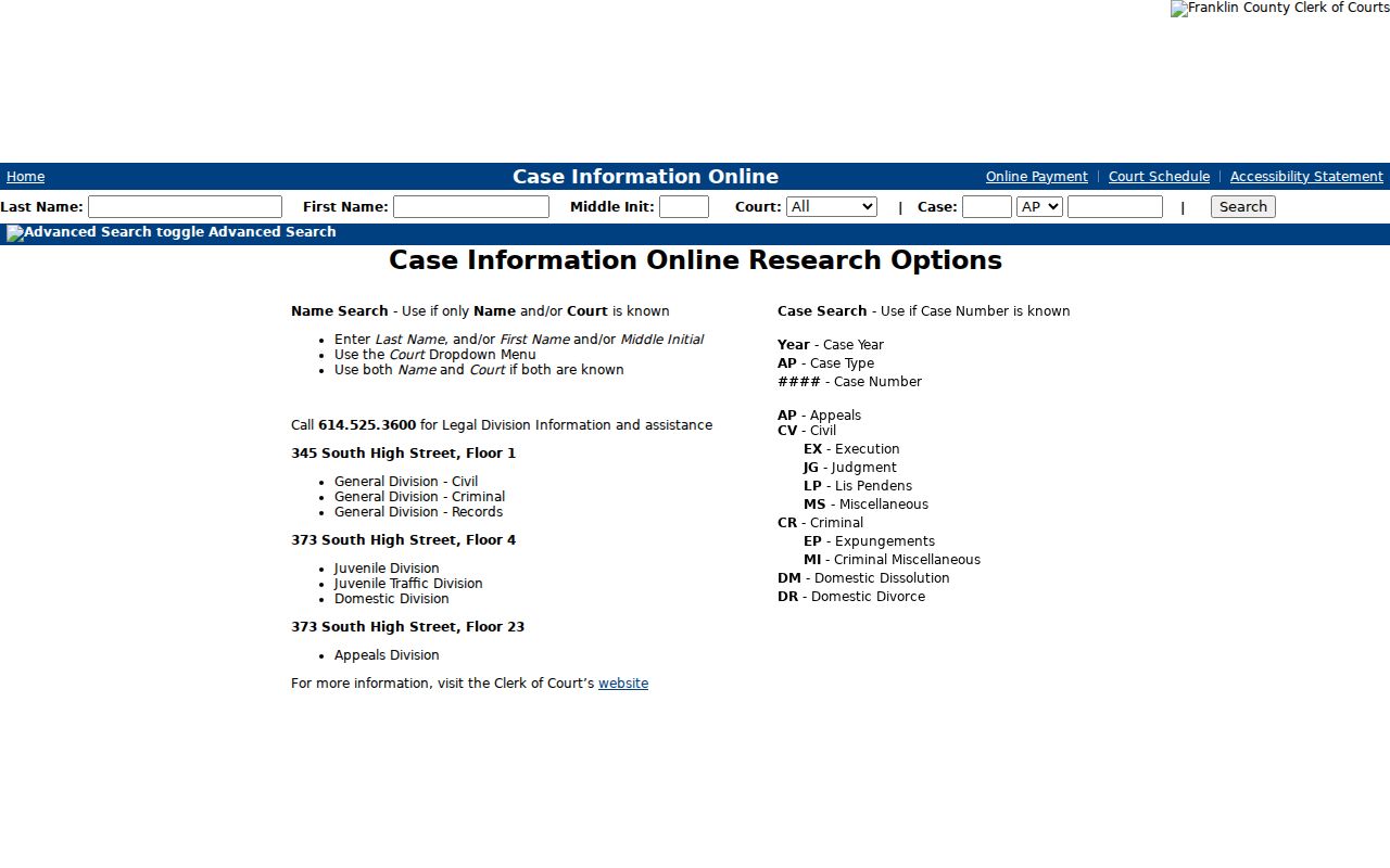 Upper Arlington residents directory Franklin County court search