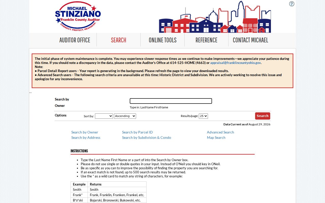 Upper Arlington residents directory Franklin County Auditor Property Search