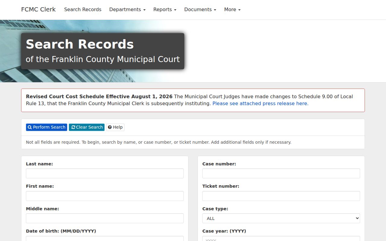 Upper Arlington Resident Lookup Franklin County Municipal Court search