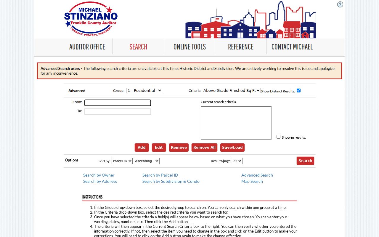 Upper Arlington ZIP Code Directory Auditor advanced ZIP search